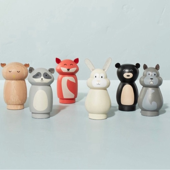 Hearth & Hand with Magnolia 6 Woodland Animals Figurine Set - Picture 1 of 3